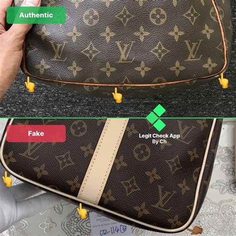 fake louis vuitton pattern side by side|how to check for false louis vuitton.